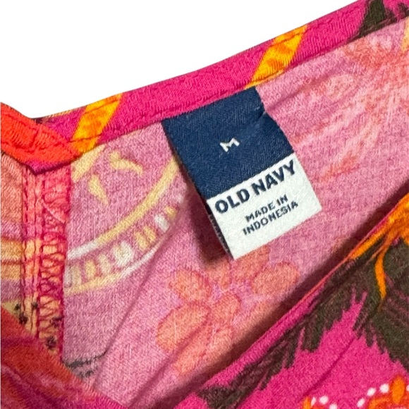 Old Navy Tropical Print Tie Strap Wide Leg Jumpsuit - Picture 8 of 9